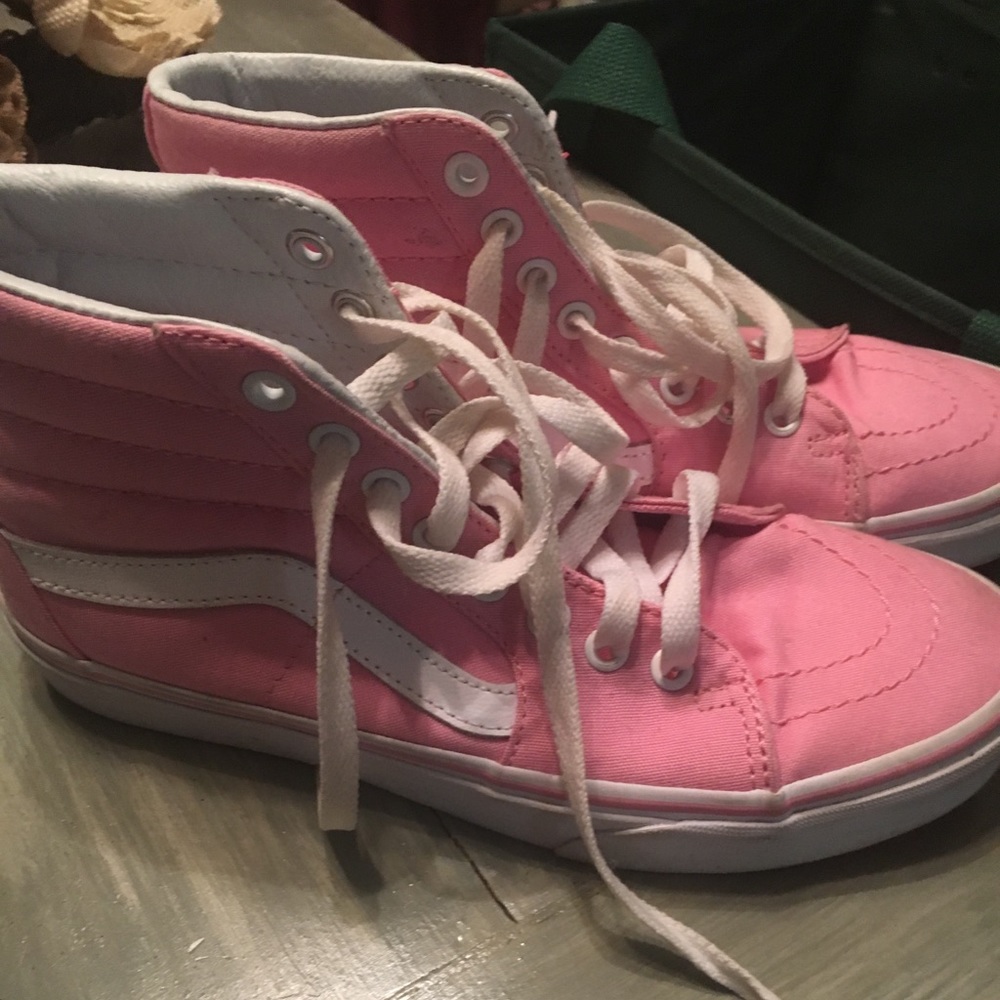 Pink high top vans